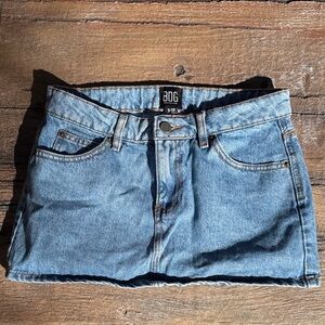 BDG Light Blue Denim Mini Skirt